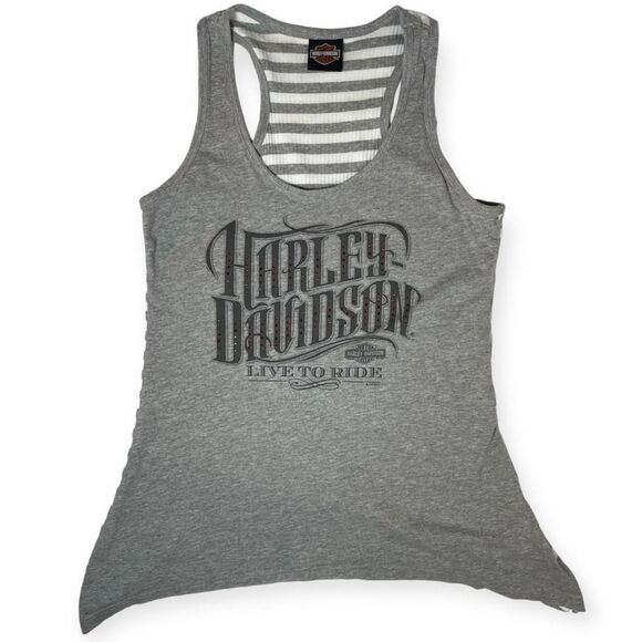 Harley Davidson graphic grey tank - Picture 1 of 6